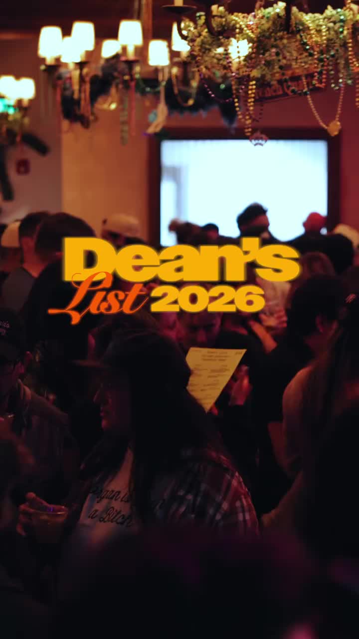 Dean's List: Fall '26 Semester and The Bartender's Ball