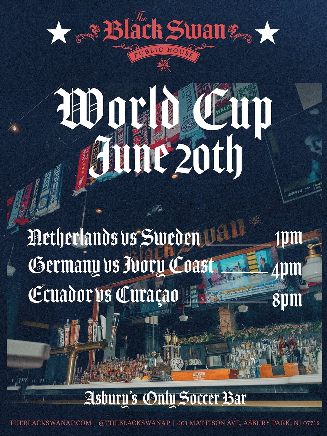 World Cup Screenings: Netherlands vs Sweden, Germany vs Ivory Coast, Ecuador vs Curaçao