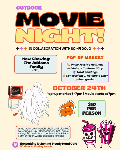 Outdoor Movie Night: The Addams Family (1991) & Pop-Up Market
