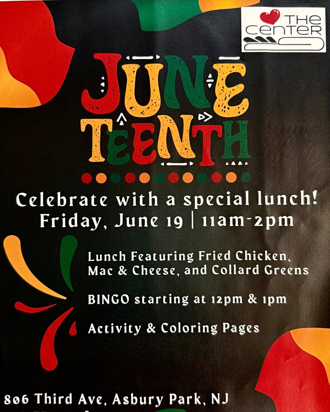 Juneteenth Special Lunch and Bingo