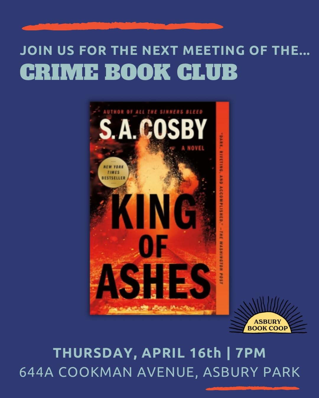 Crime Book Club: S.A. Cosby 'King of Ashes'