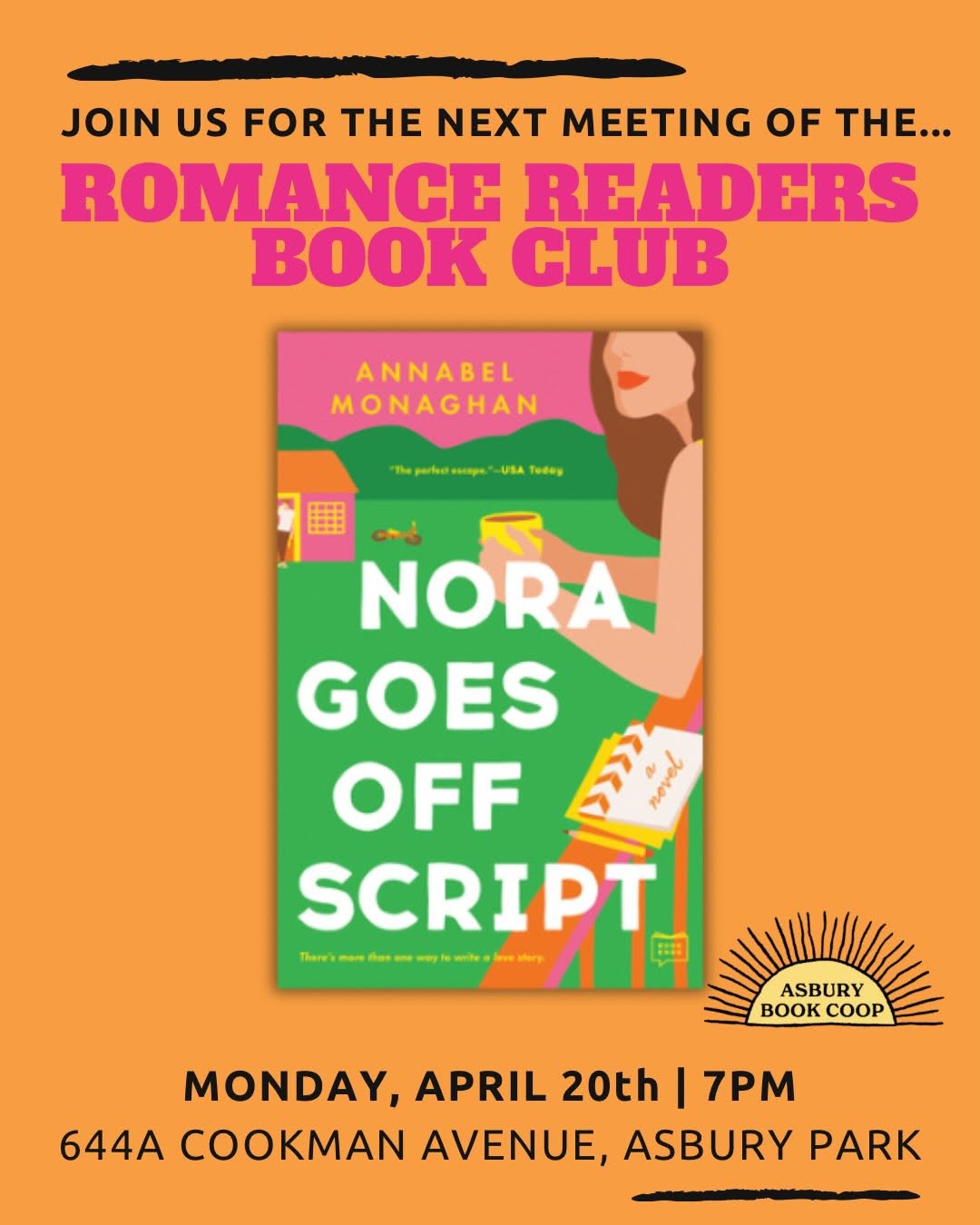 Romance Readers Book Club: 'Nora Goes Off Script' by Annabel Monaghan