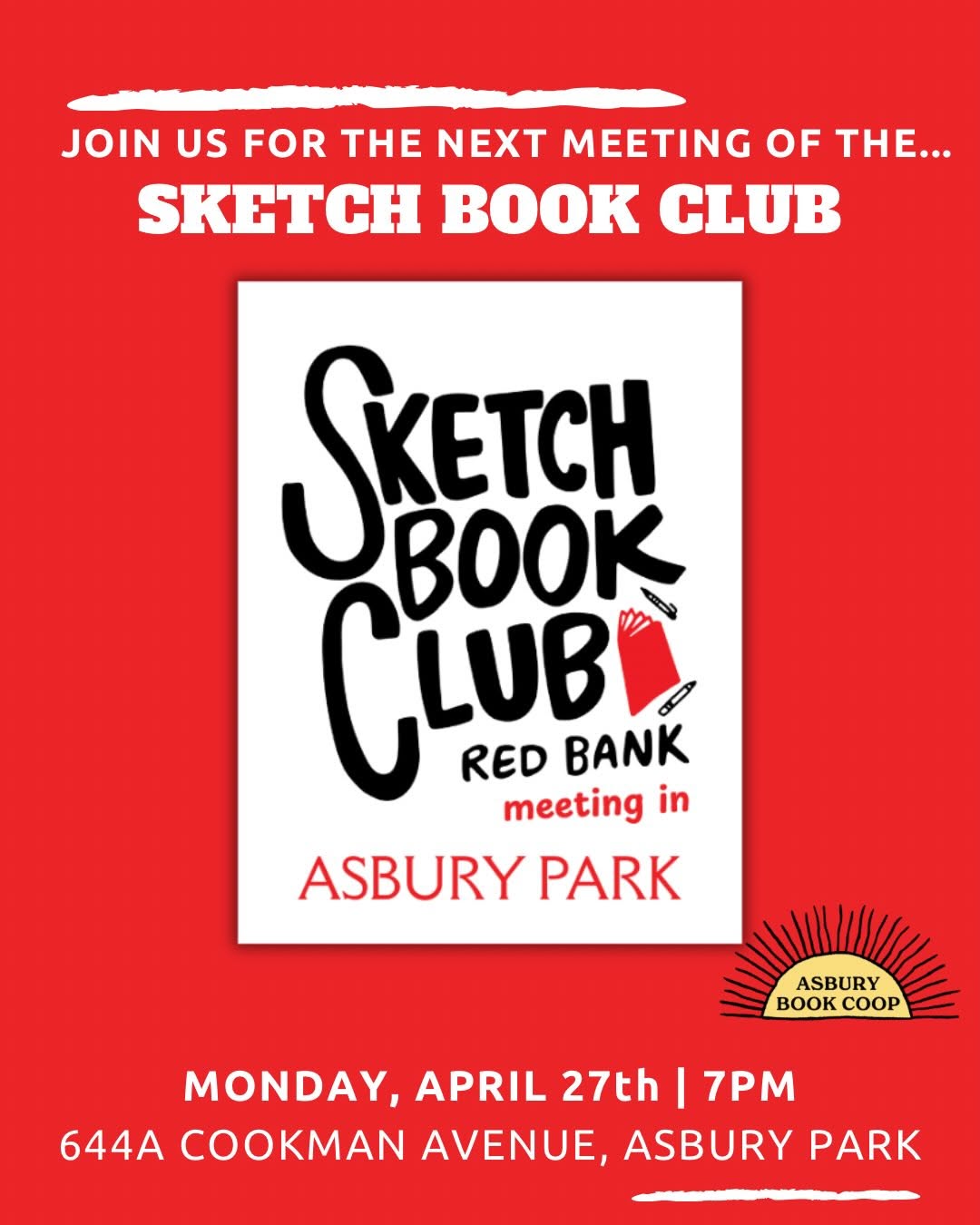 Sketch Book Club: Red Bank Meeting in Asbury Park