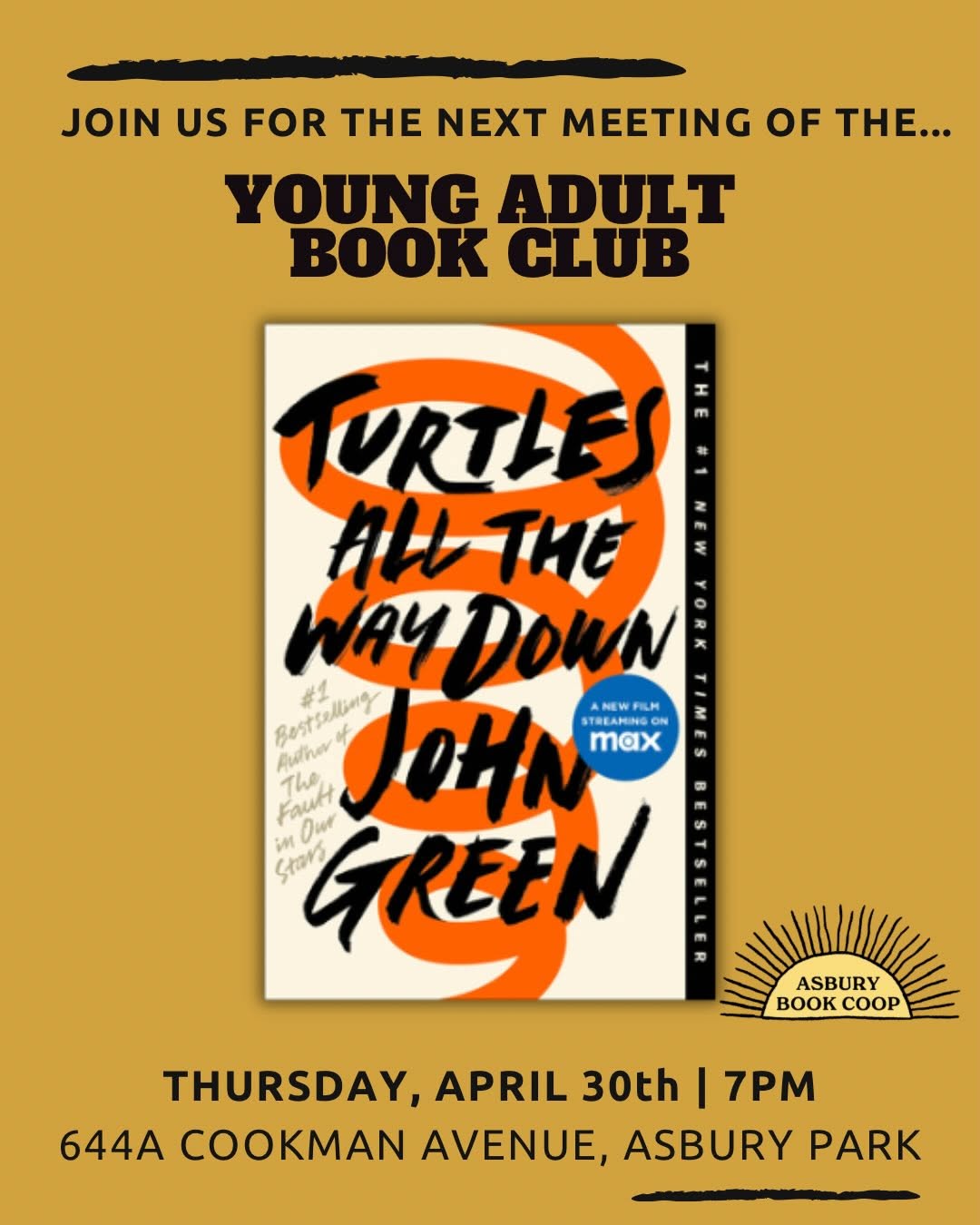 Young Adult Book Club: Turtles All The Way Down by John Green