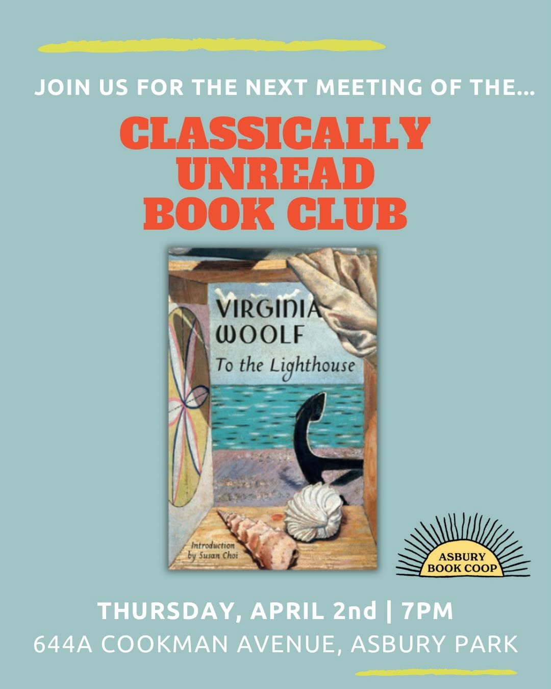 Classically Unread Book Club: Virginia Woolf 'To the Lighthouse'