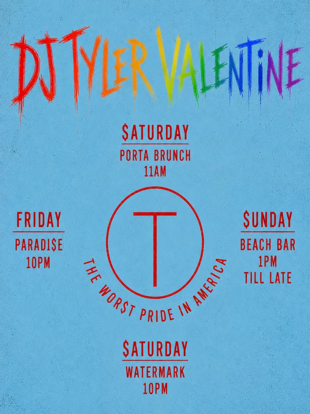 DJ Tyler Valentine: The Worst Pride in America at Beach Bar