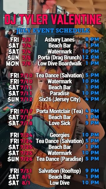 DJ Tyler Valentine at Beach Bar