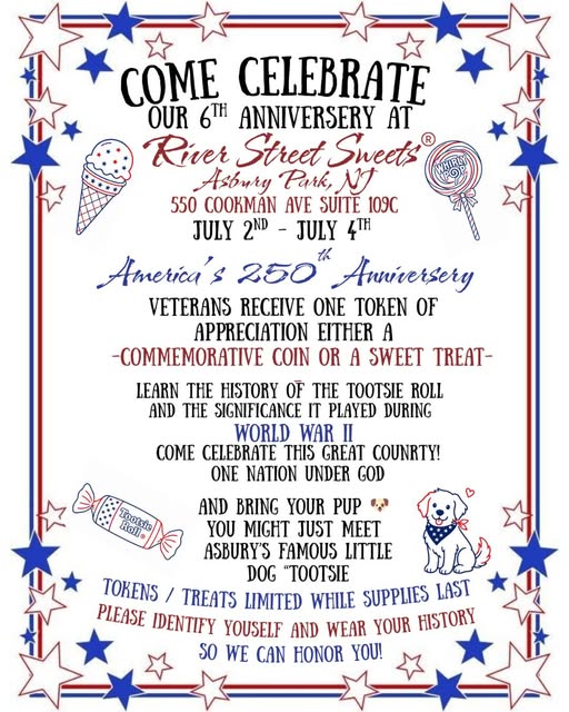 River Street Sweets 6th Anniversary & America's 250th