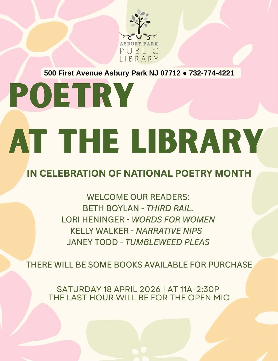 Poetry at the Library: National Poetry Month Celebration