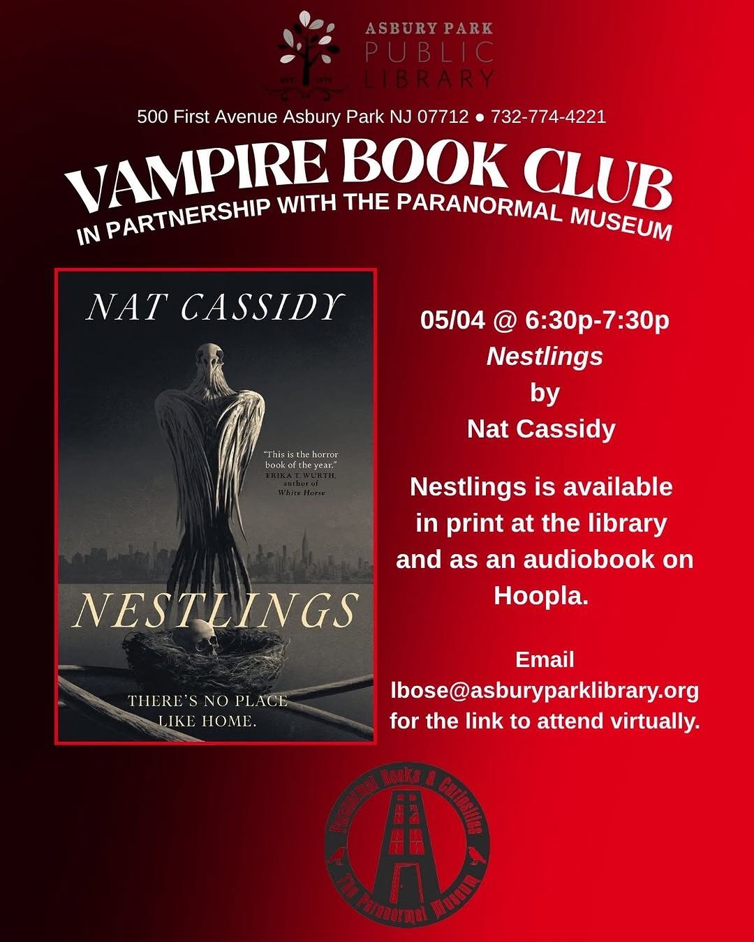 Vampire Book Club: Nestlings by Nat Cassidy