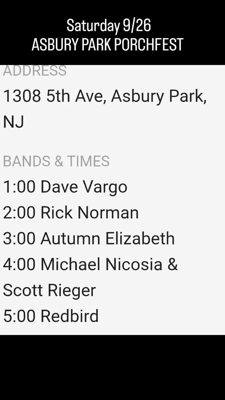 Asbury Park Porchfest - 1308 5th Ave